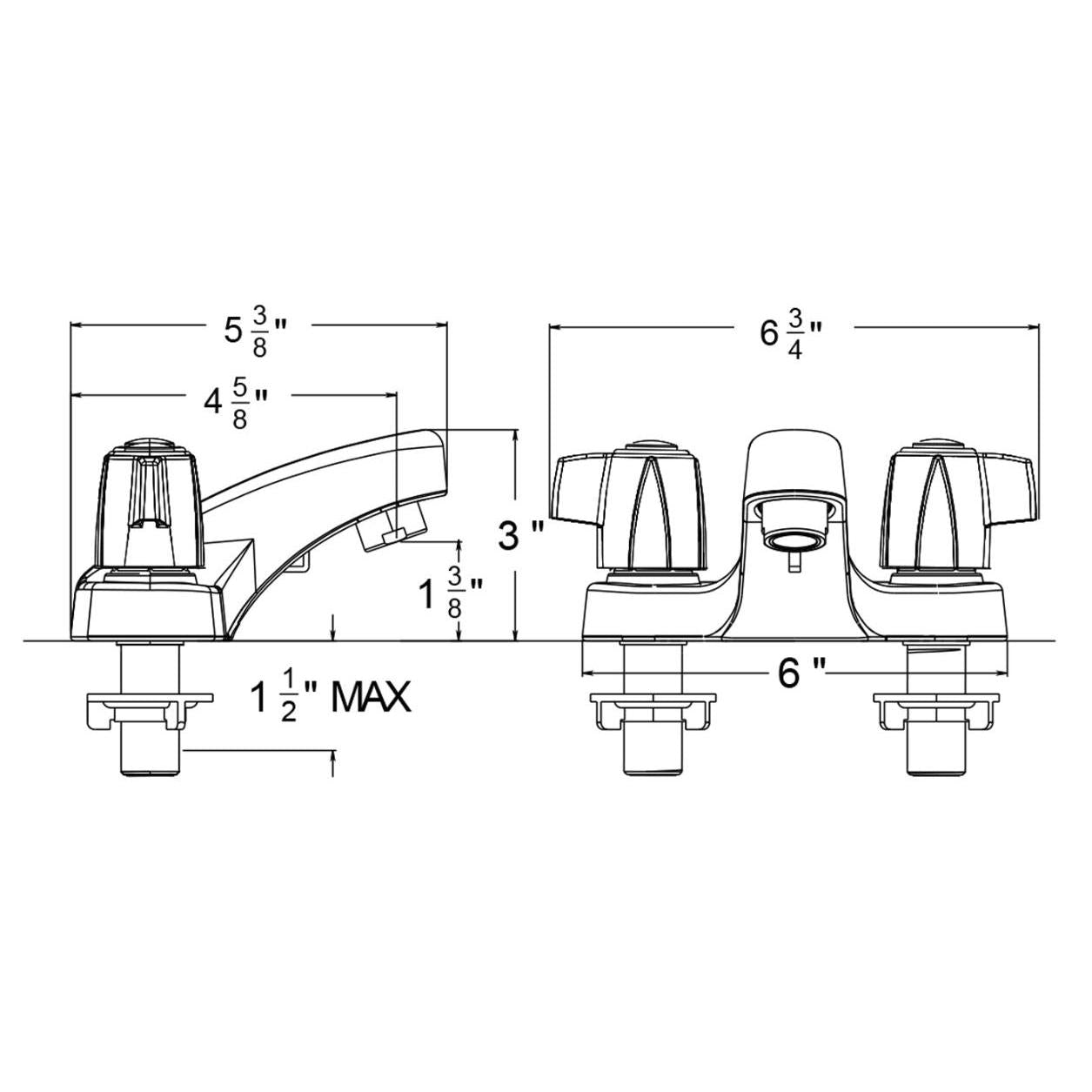 Huntington Brass Reliaflo Polished Chrome Center Set Bathroom Faucet (W4310501-2)