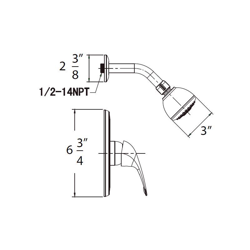 Huntington Brass Reliaflo Polished Chrome Shower Trim Kit ONLY