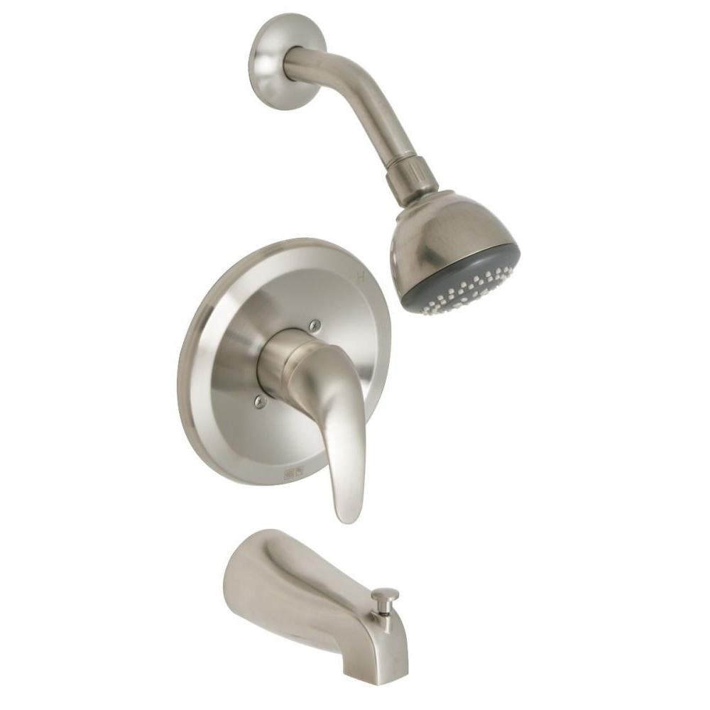 Huntington Brass Reliaflo Satin Nickel Tub and Shower Package