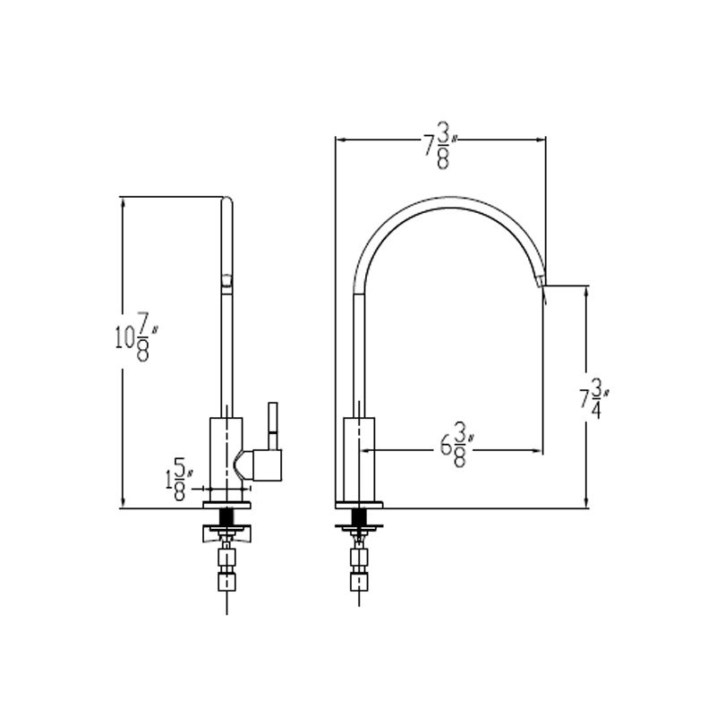 Huntington Brass Satin Nickel One Hole Single Handle Drinking Faucet