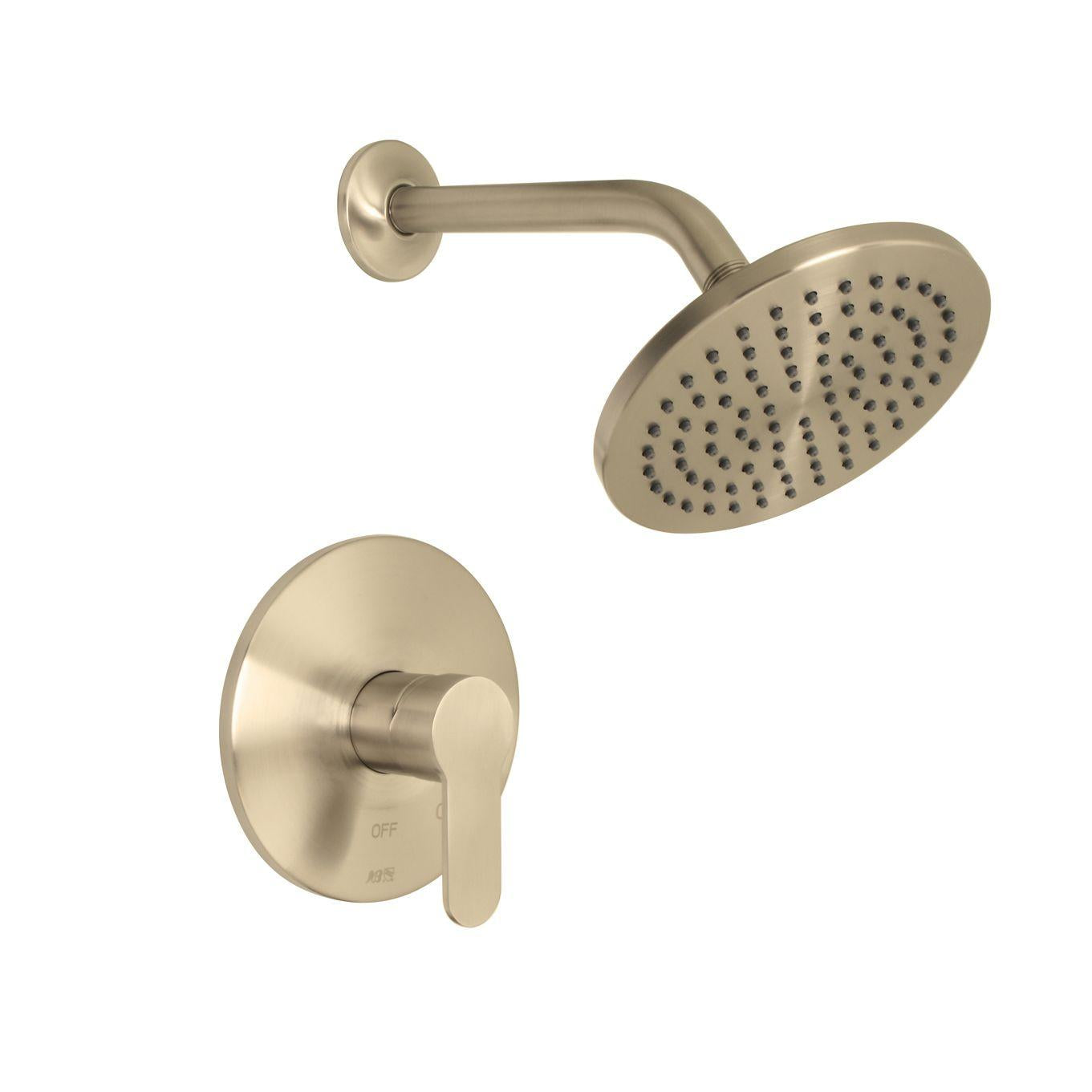 Huntington Brass Tazio PVD Satin Brass Shower Package