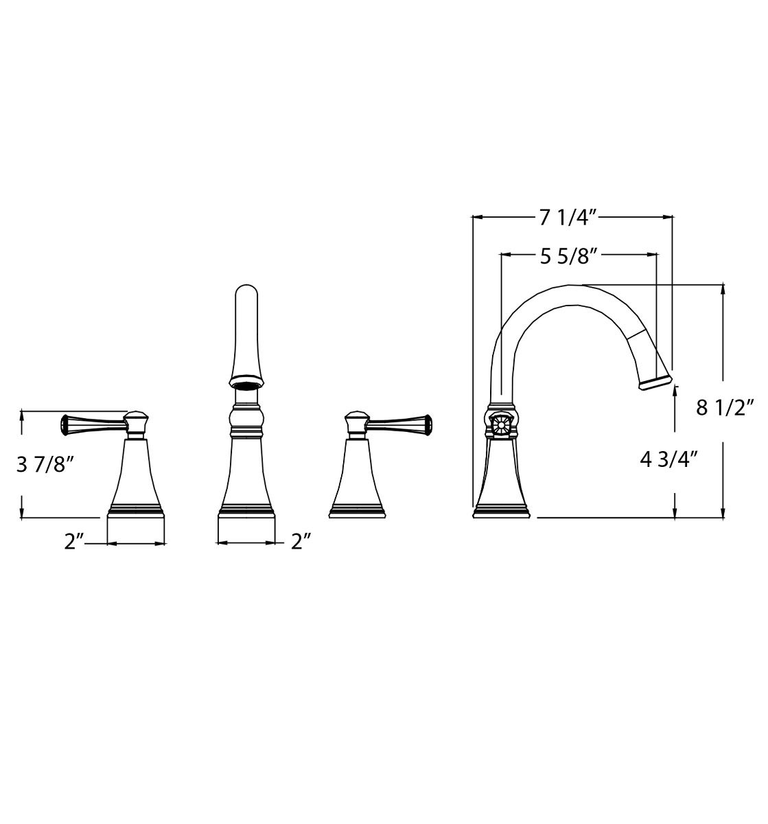 Huntington Brass Woodbury PVD Satin Nickel Widespread Lavatory Faucet