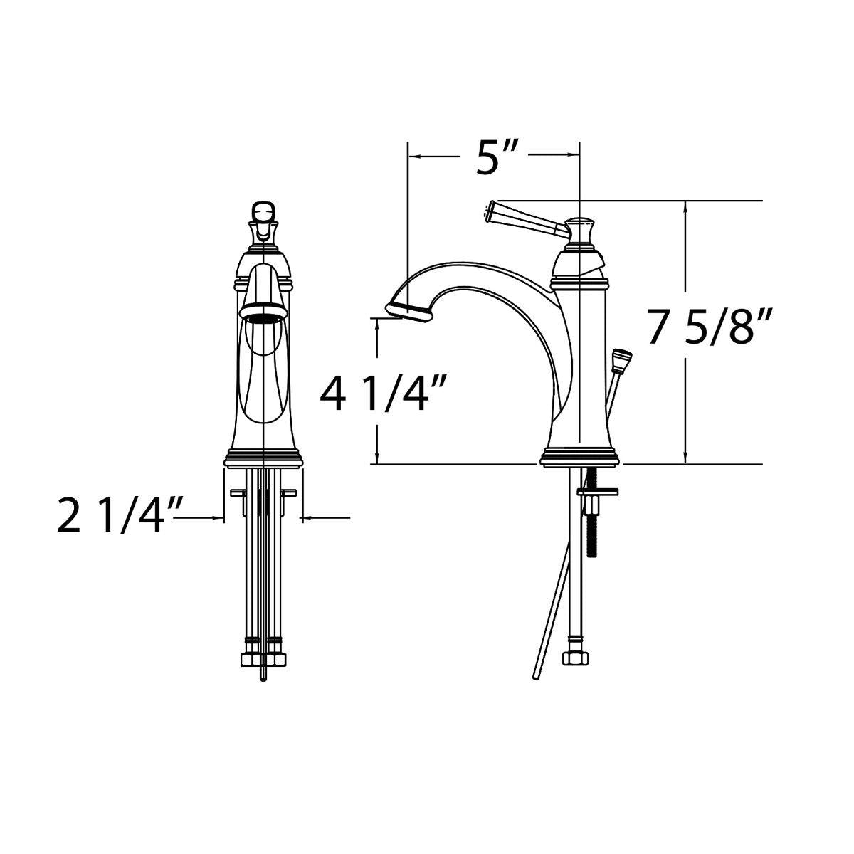 Huntington Brass Woodbury Polished Chrome Single Control Lavatory Faucet