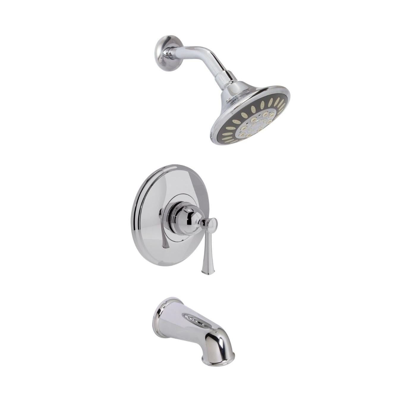 Huntington Brass Woodbury Polished Chrome Tub and Shower Package