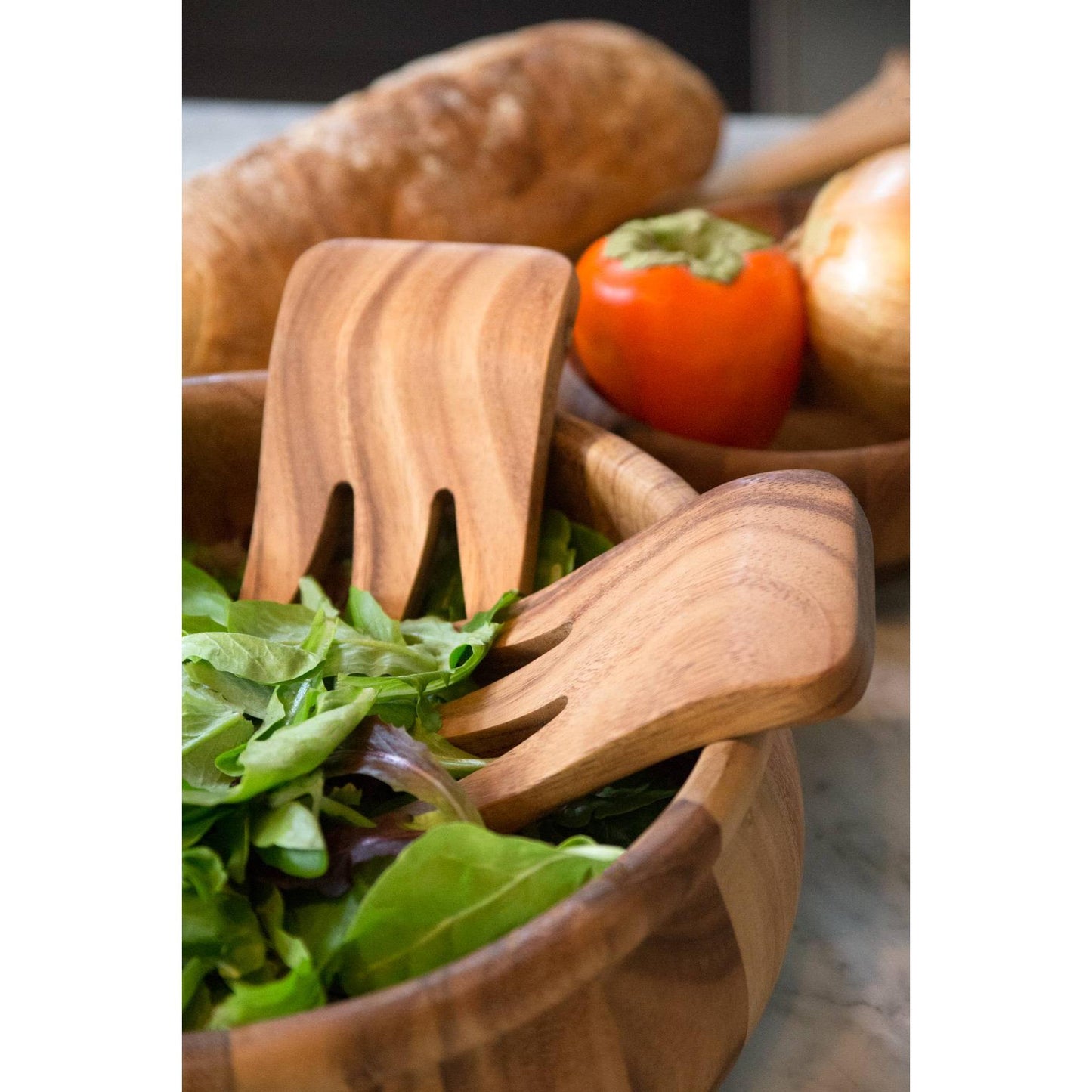 Ironwood Gourmet Acacia Wood 2-Piece Bear Claw Salad Server Set - (27 Sets)