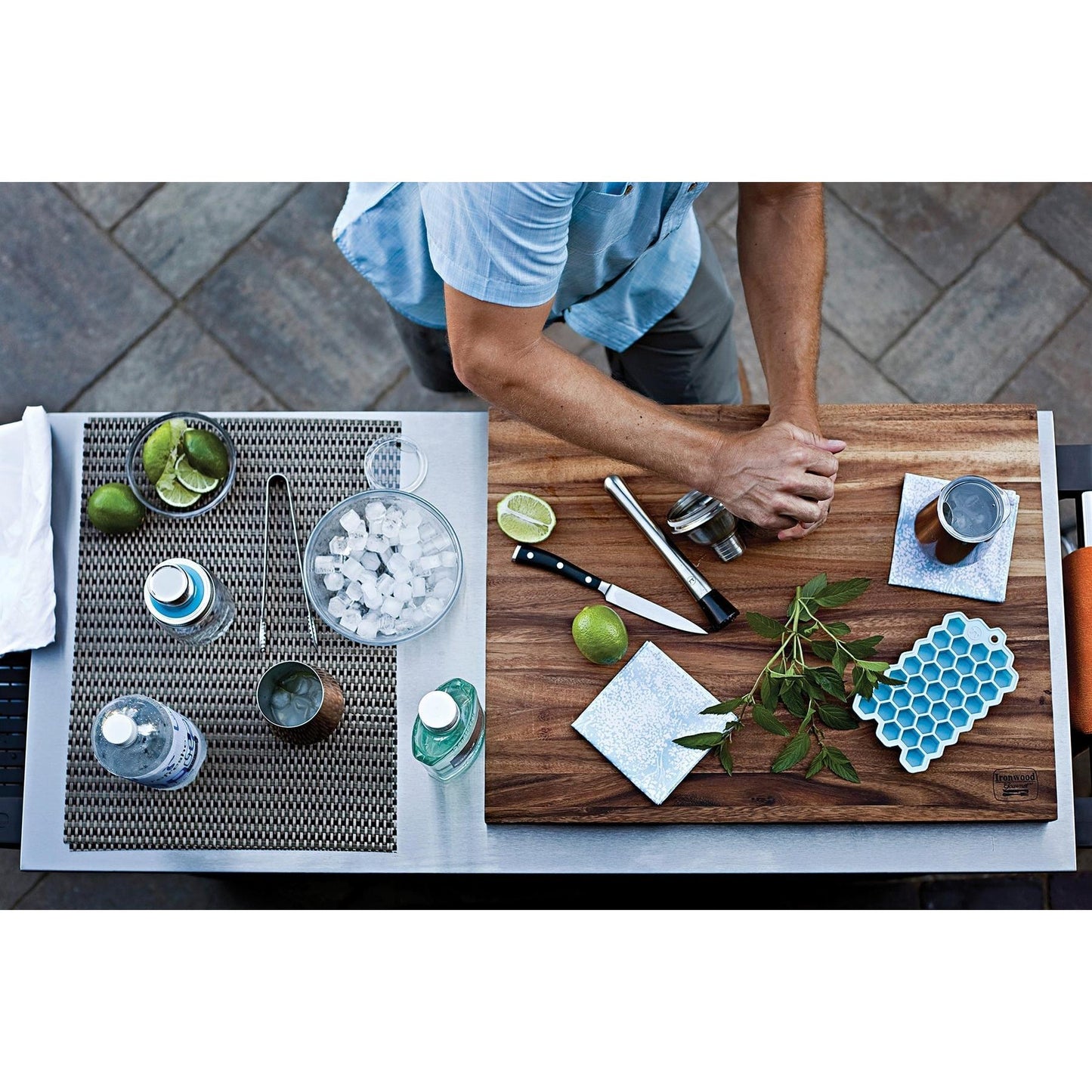 Ironwood Gourmet Acacia Wood Large Long Grain Chop Board - (2 Pieces)