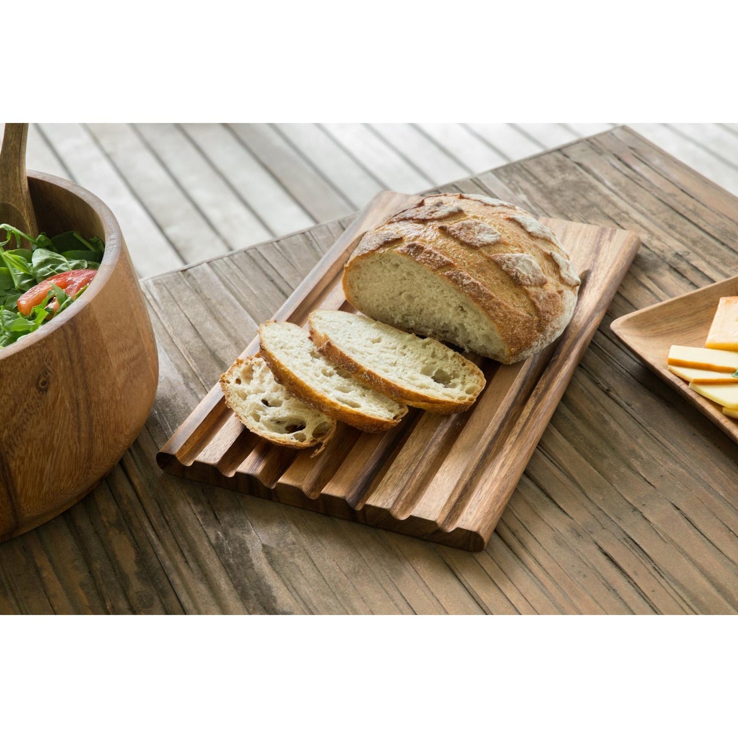 Ironwood Gourmet Acacia Wood Sweep Off Bread Board - (9 Pieces)