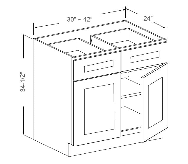 J&K Cabinetry 30" Base Cabinet (B30)