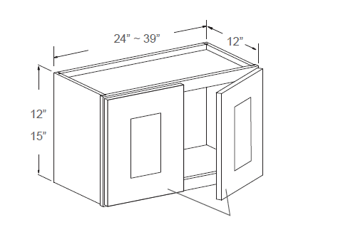 J&K Cabinetry 30" Wall Cabinet (W3015)