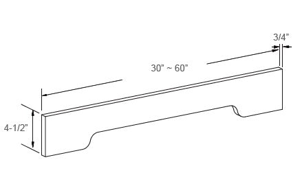 J&K Cabinetry 33" Arch Valance (V33B)