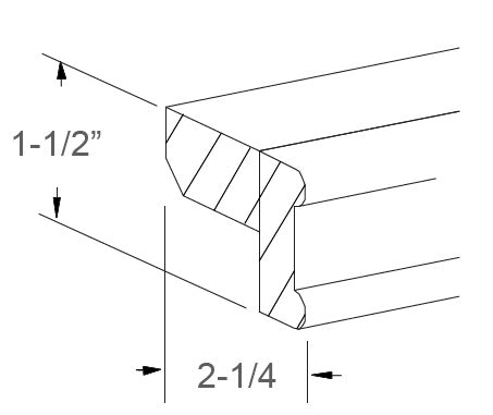 J&K Cabinetry Traditional Light Rail Molding With Base (TLR10-A)