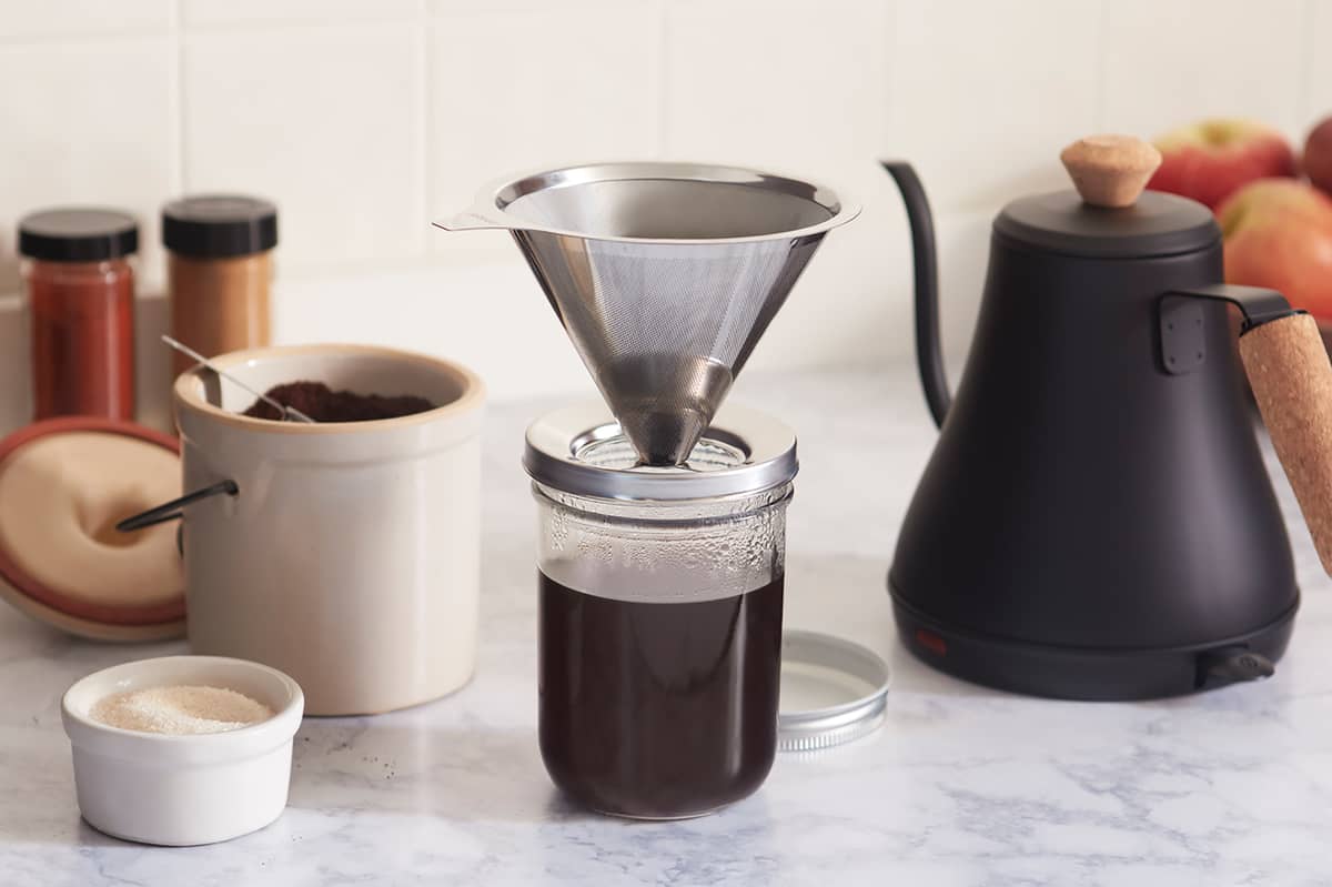 Jarware Stainless Steel Coffee Drip Lid for Regular and Wide-Mouth Jars - (15 Pieces)