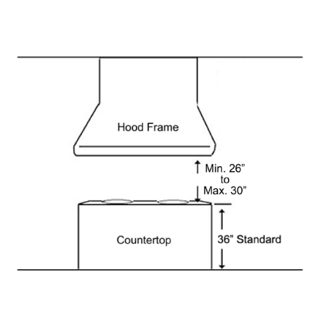 KOBE Brillia INX28 SQ-700-2 Series 30" Insert or Built-in Range Hood With 550 CFM Internal Blower, 3-Speed Mechanical Push Button, Dishwasher-Safe Baffle Filters and Aluminum Mesh Filters, and LED Lights