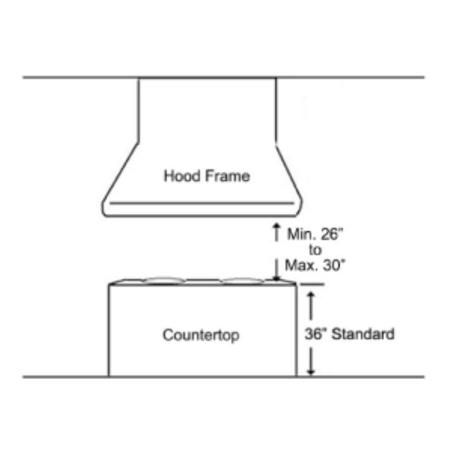 KOBE Brillia INX29 SQBF-500-2 Series 36" Insert or Built-in Range Hood With 550 CFM Internal Blower, 3-Speed Mechanical Push Button, Dishwasher-Safe Baffle Filters and Aluminum Mesh Filters, and LED Lights