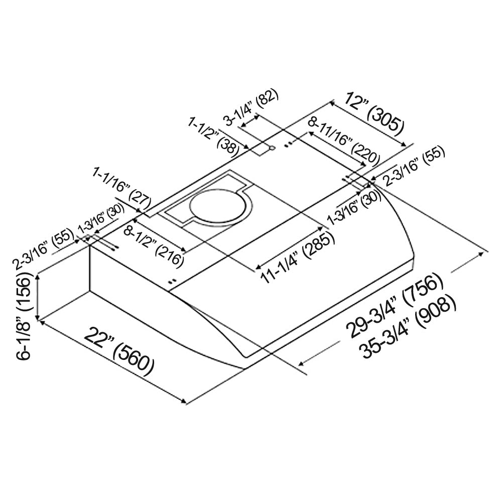 KOBE Premium CH22 SQB6-XX Series 30" Hands-Free Under Cabinet Range Hood With Flame and Temperature Sensor, Delay Shutoff, and 3-Level Lighting