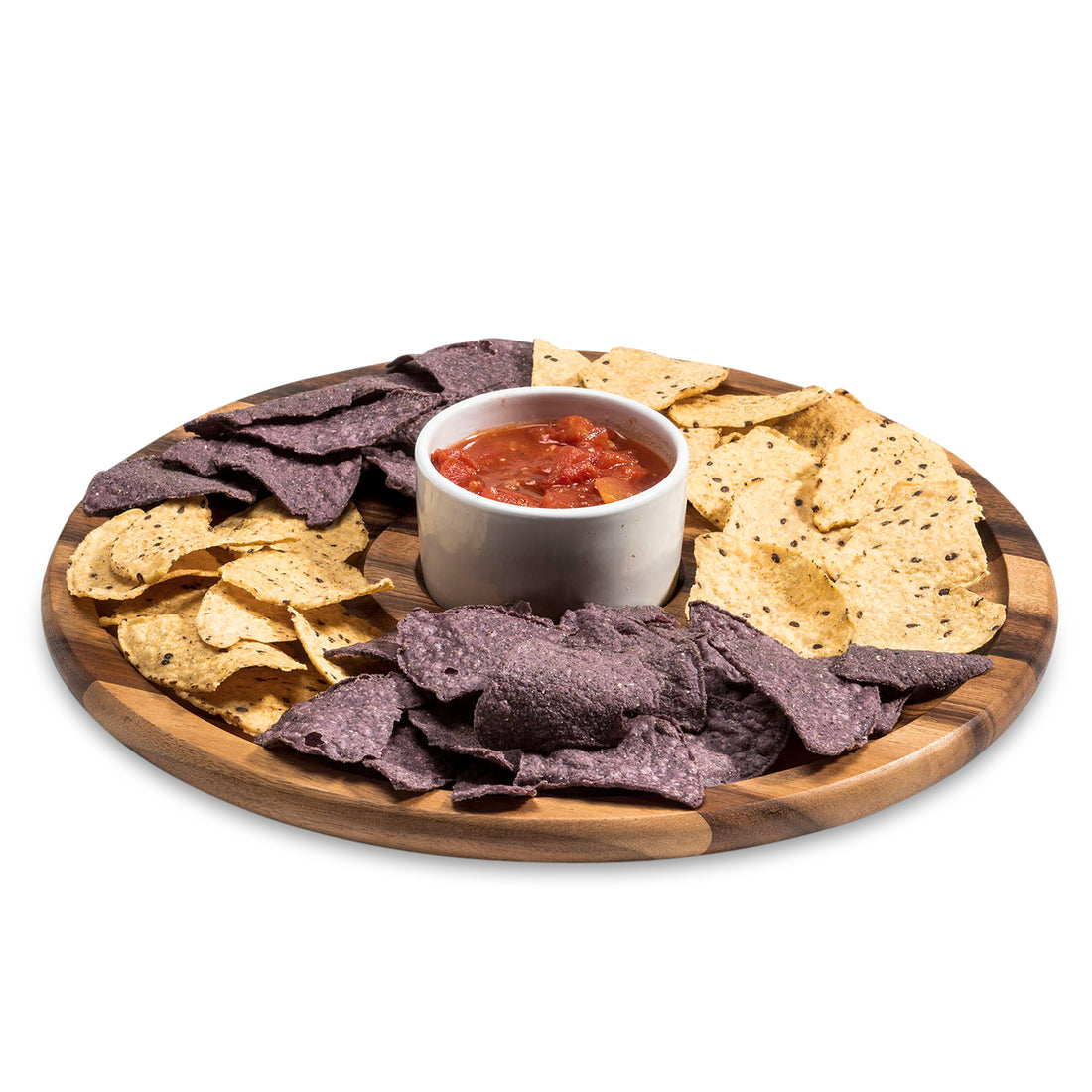 Kalmar Home 15" x 15" Large Chip n Dip with Ceramic Bowl