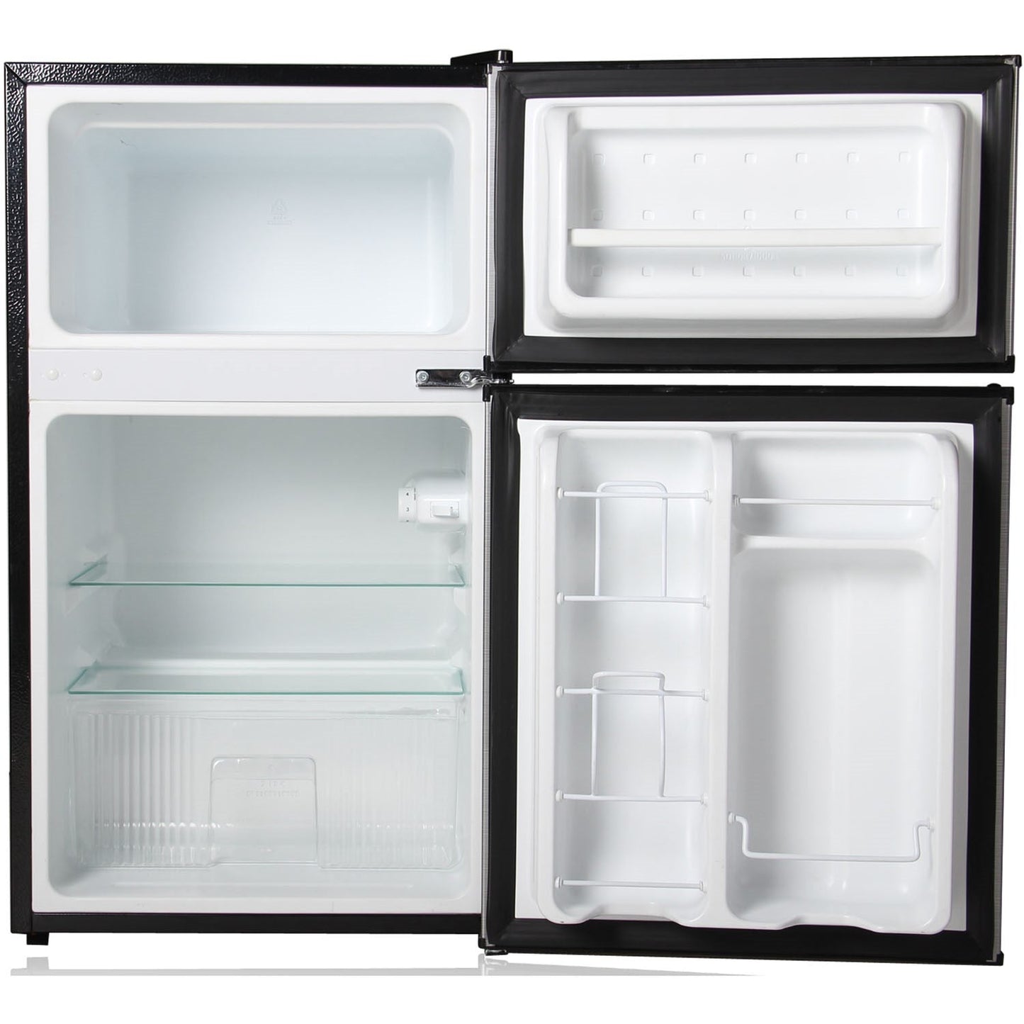 Keystone 19"(W) x 20"(D) x 33"(H) 3.1 Cu. Ft. Refrigerator with Separate Freezer - Black