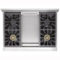 Kucht KRG Series 36" Freestanding Natural Gas Range With 4 Burners, Griddle and Tuxedo Black Knobs