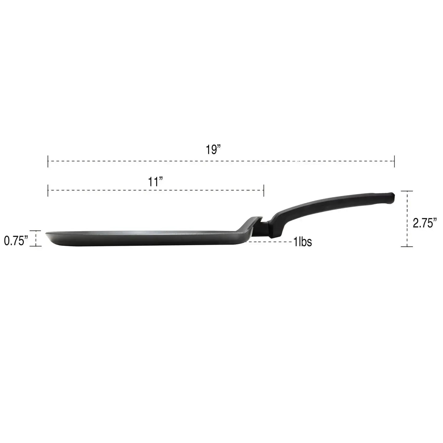 MASTERPAN Classico Series 11” Crepe Pan, Healthy Ceramic Non-stick Aluminum Cookware With Bakelite Handle