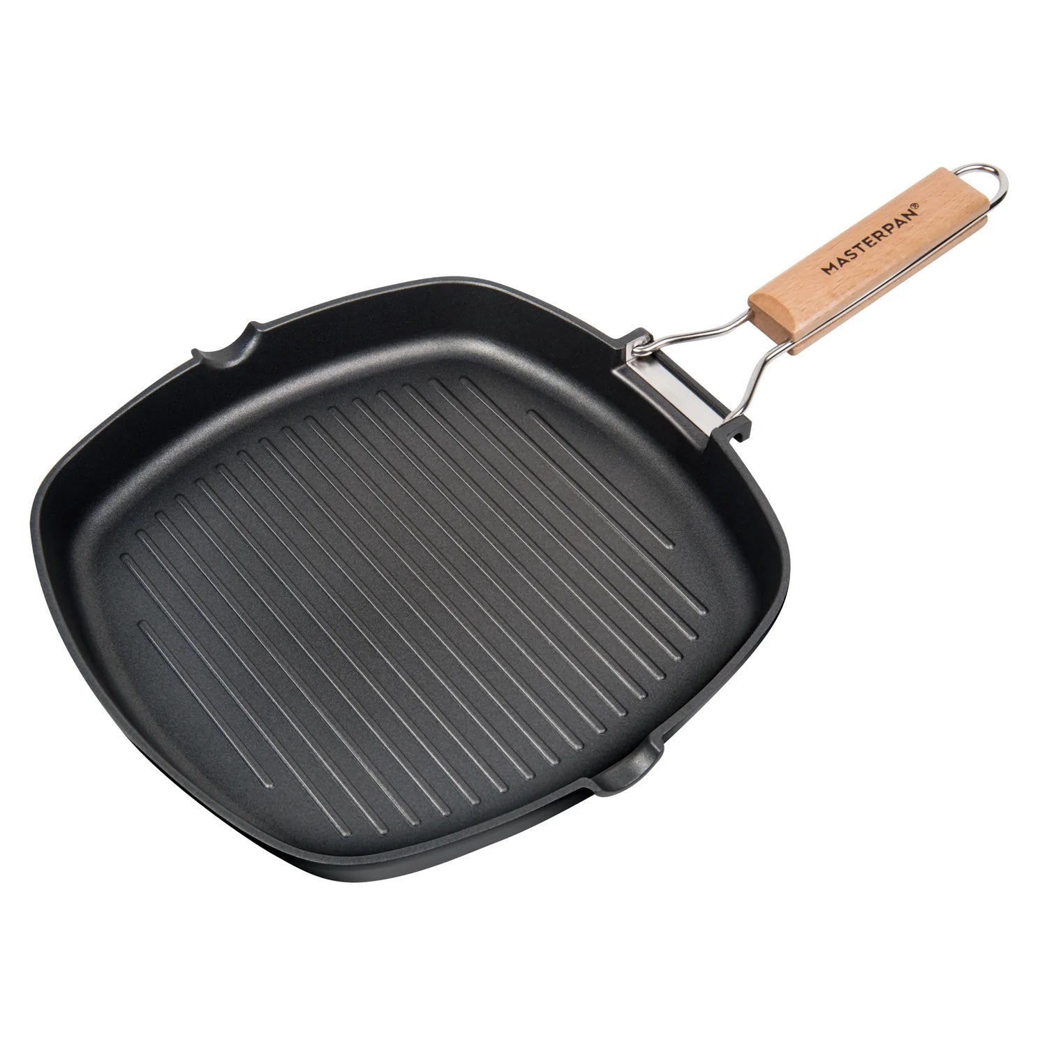 MasterPan Non-Stick Cast Aluminium 2-Section Meal Skillet 11 Black