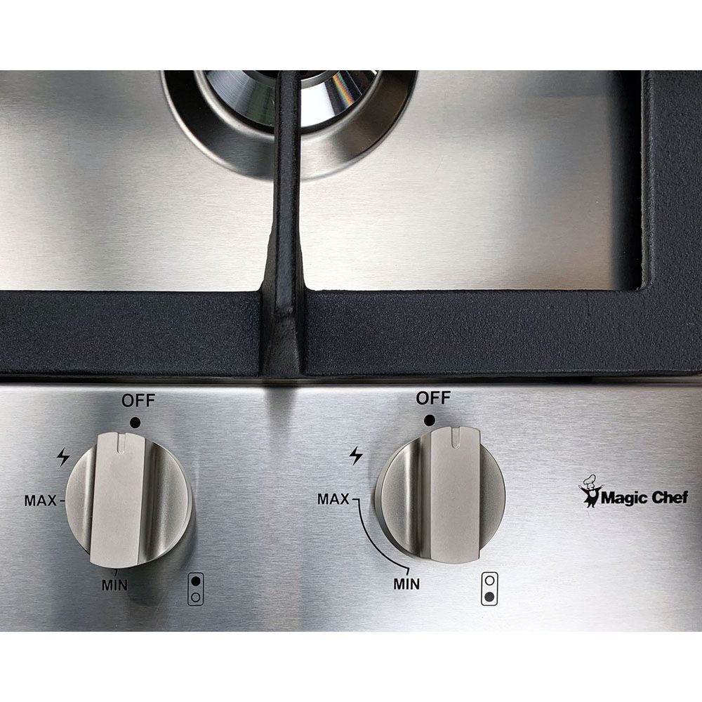 Magic Chef 12" Stainless Steel Bulit-In 2-Burner Gas Cooktop