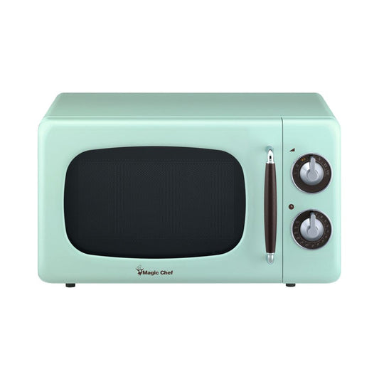 Magic Chef 18" W x 10" H Mint Green Retro Countertop Microwave Oven