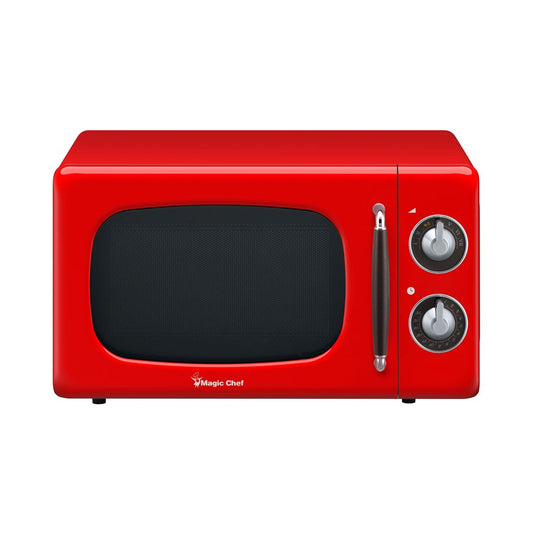 Magic Chef 18" W x 10" H Red Retro Countertop Microwave Oven