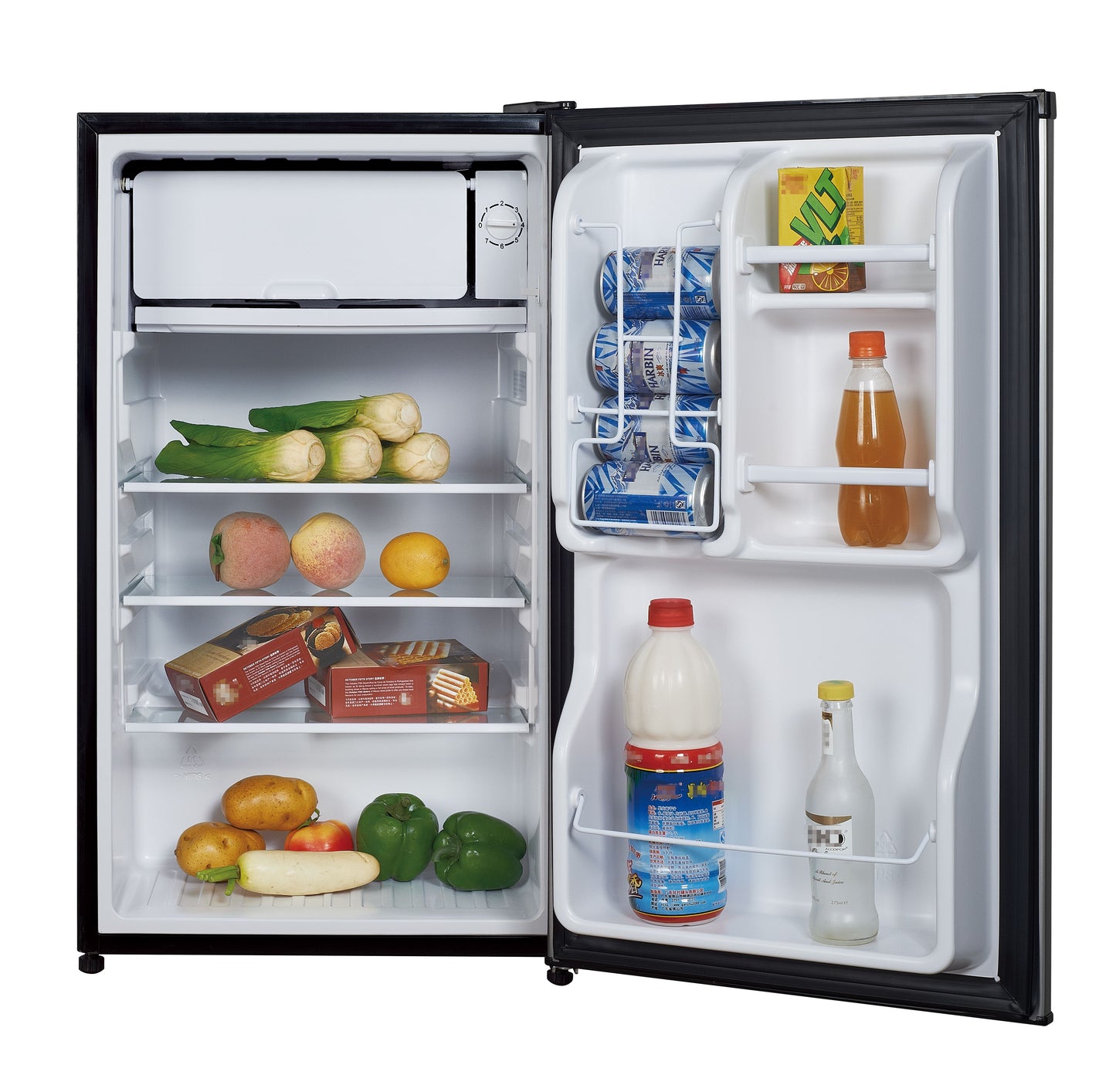 Magic Chef 19" W x 33" H 3.5 CU. Ft. Capacity Stainless Steel Finish Mini Refrigerator