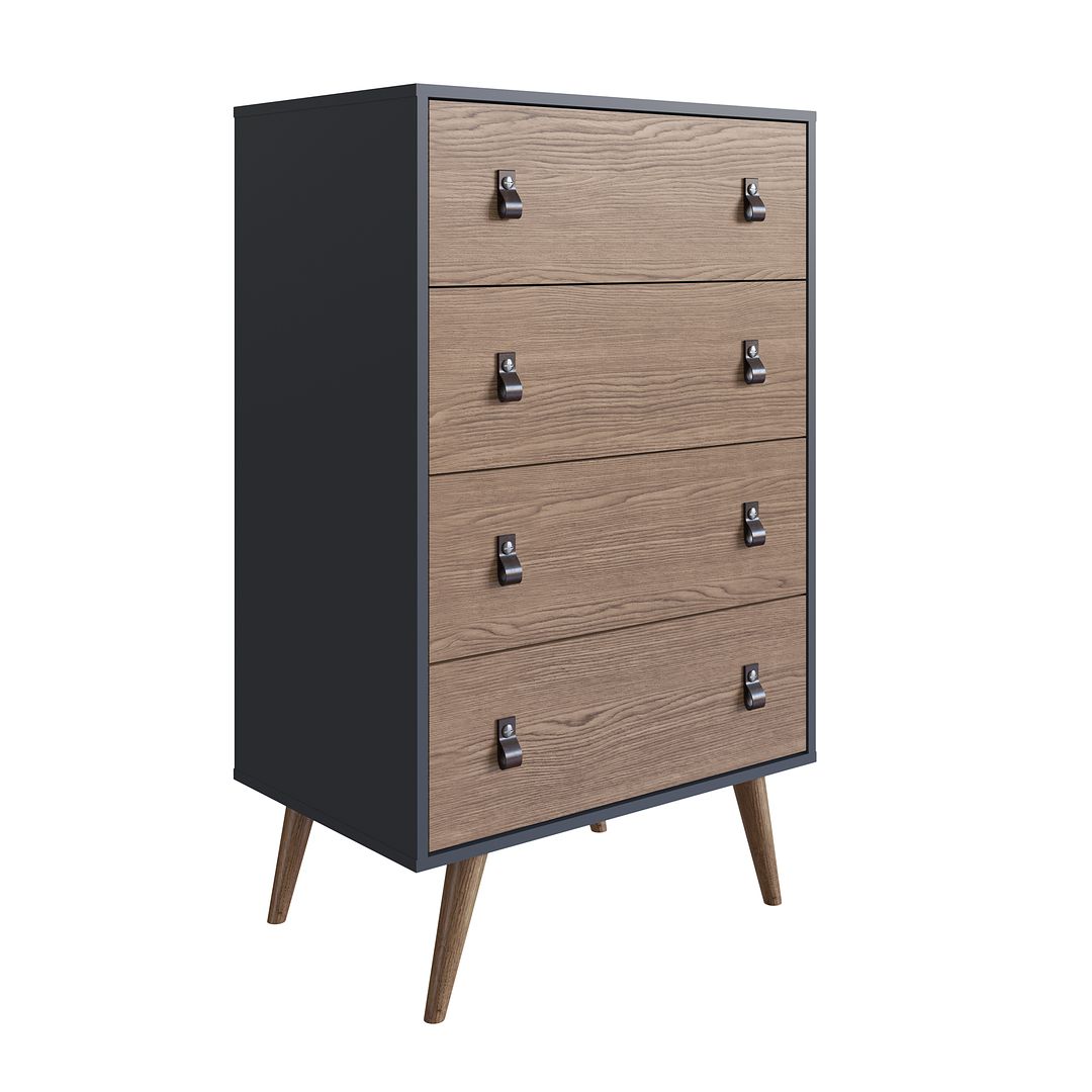 slim fit dress slacks Manhattan Comfort Amber Tall Dresser With Faux Leather Handles In Whit –  Kitchen Oasis main image 1