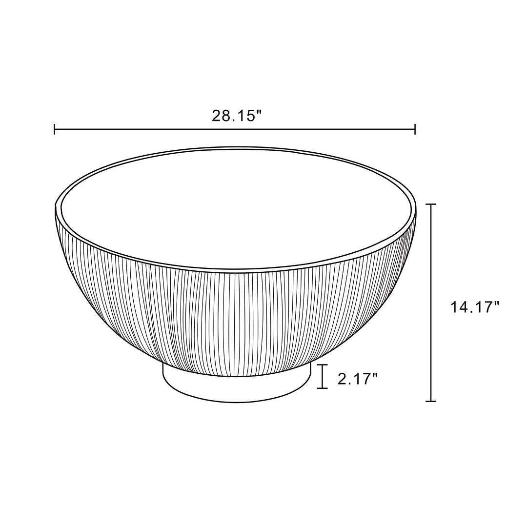 Manhattan Comfort Anderson Cream Upholstered Coffee Table With Ceramic Faux Marble Tabletop