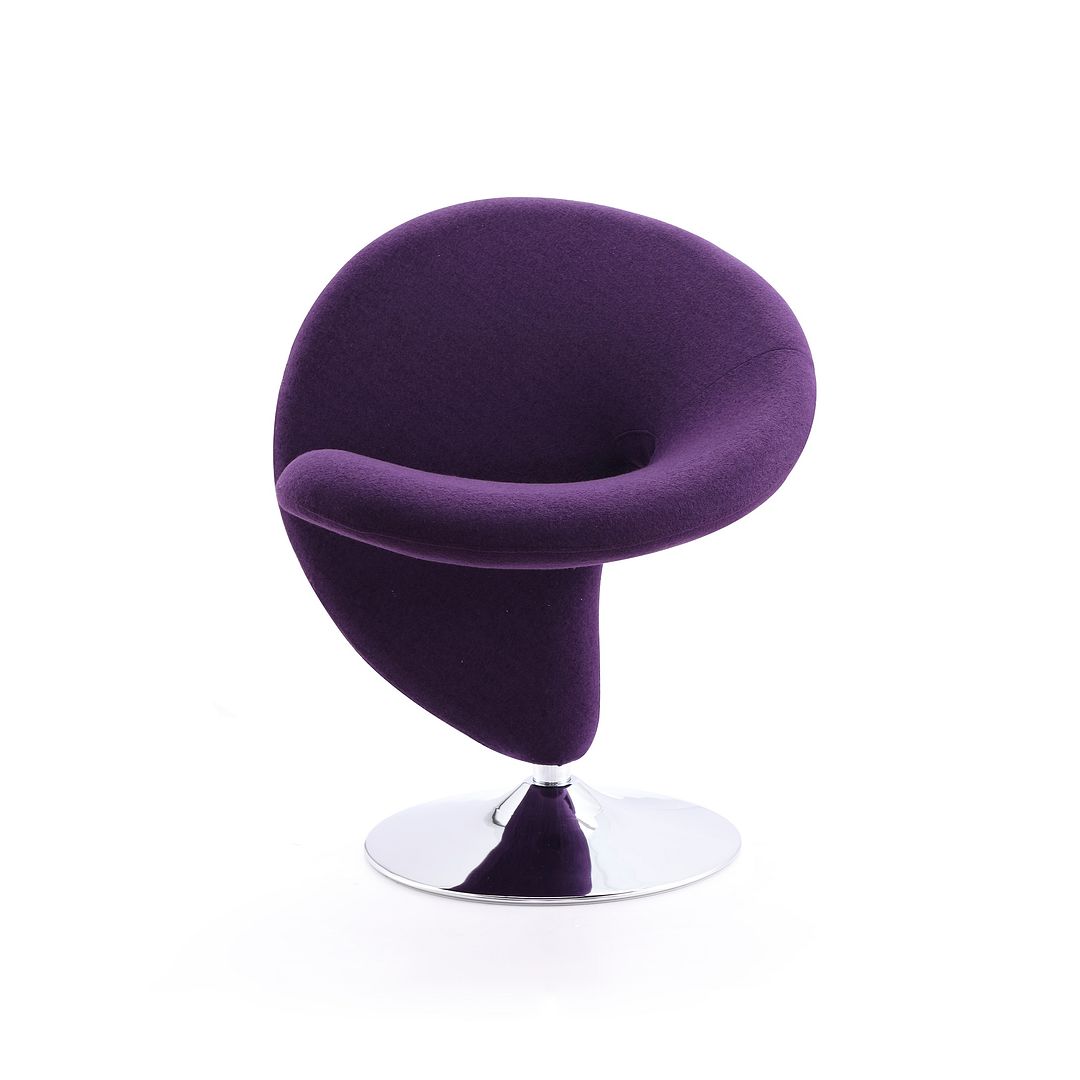 Purple swivel best sale accent chair