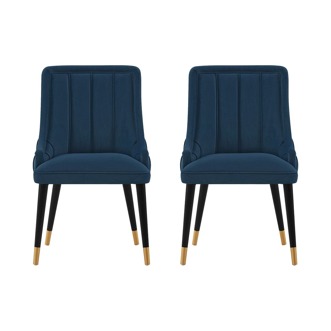 Edra blue velvet online chair