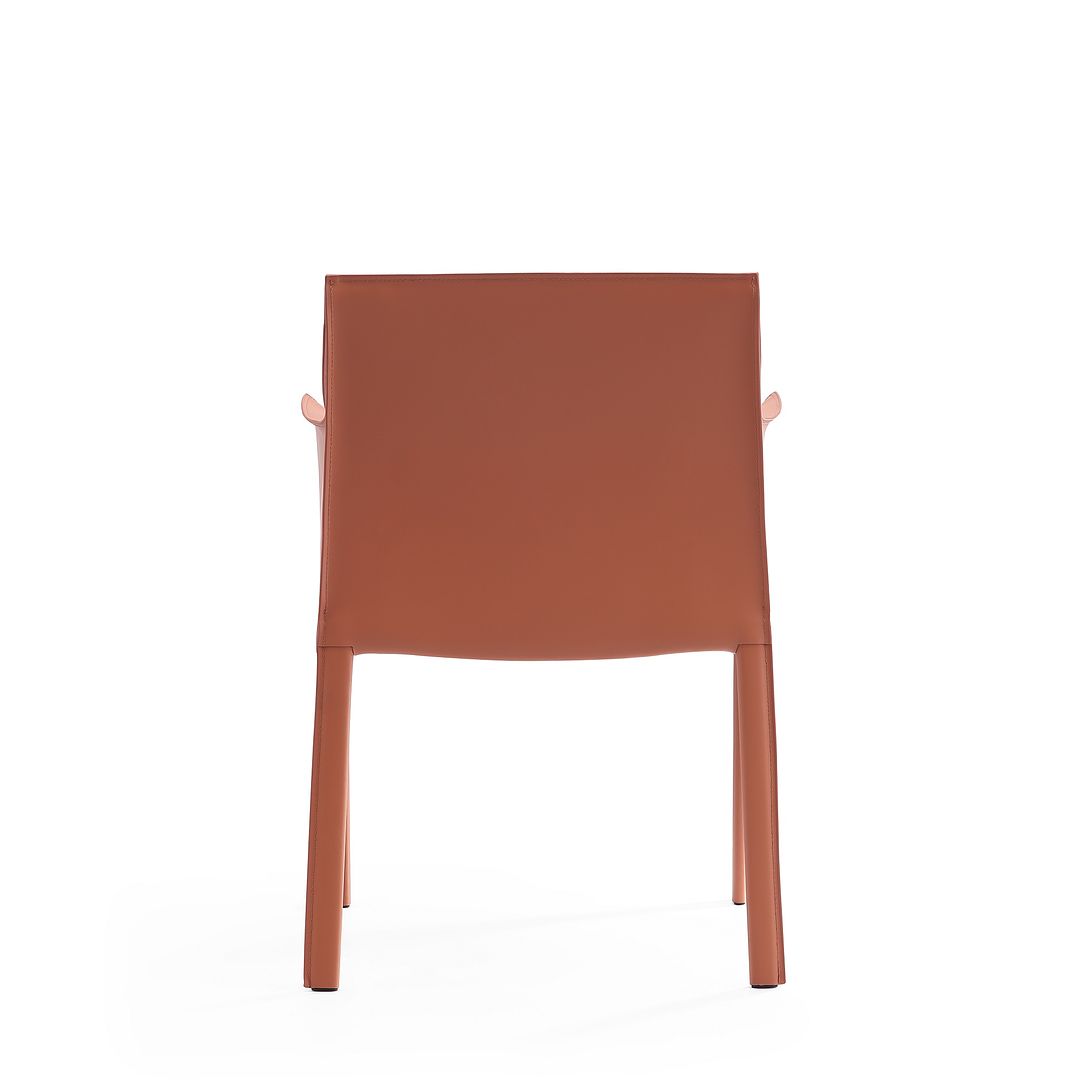 Manhattan Comfort Paris Clay Saddle Leather Armchair