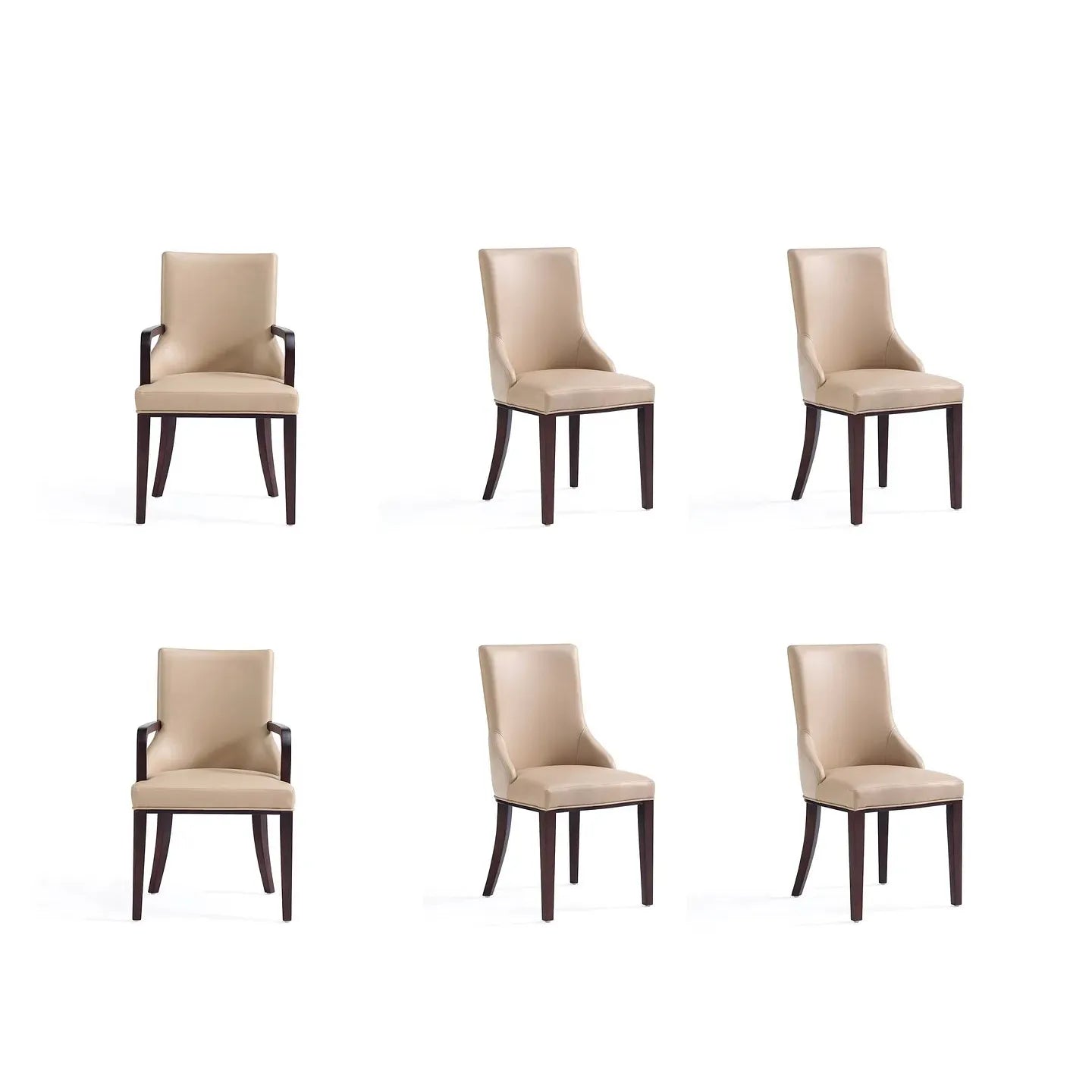 Faux Leather Dining Set Of Dining Chairs Set Of Modern Dining
