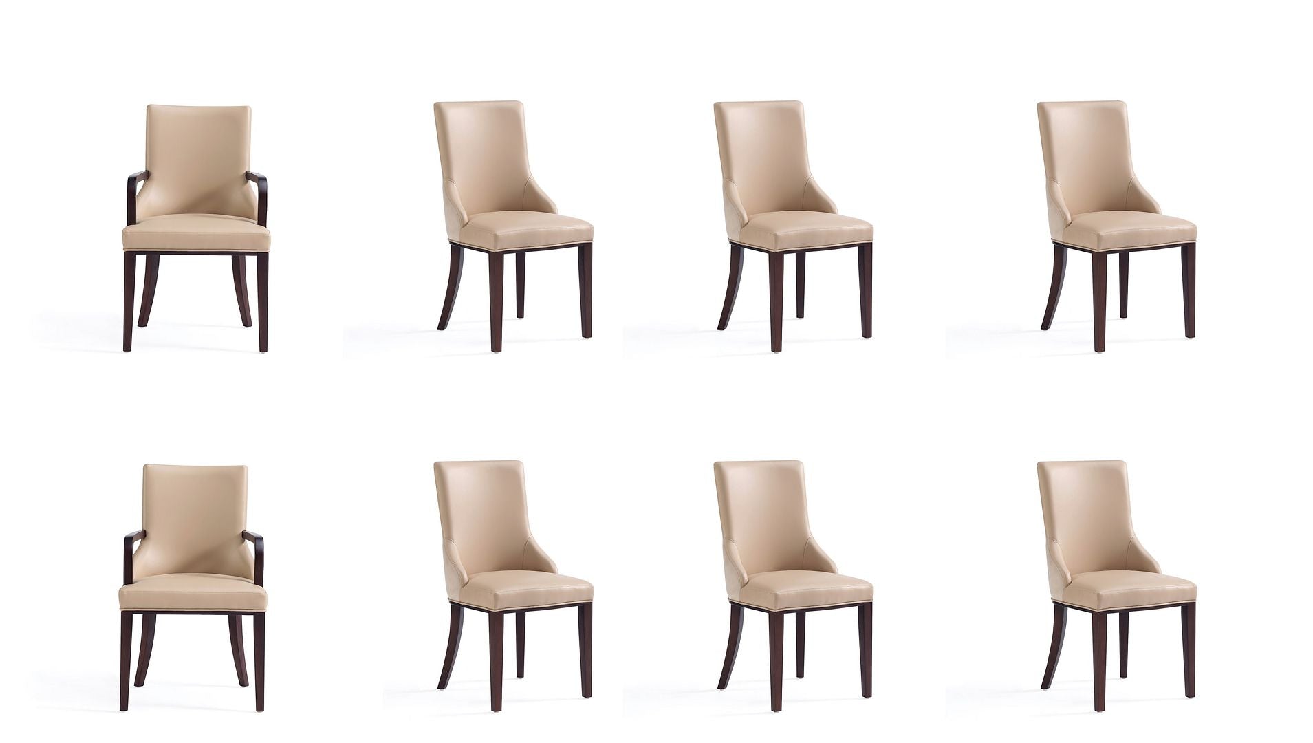 Tan velvet dining discount chairs