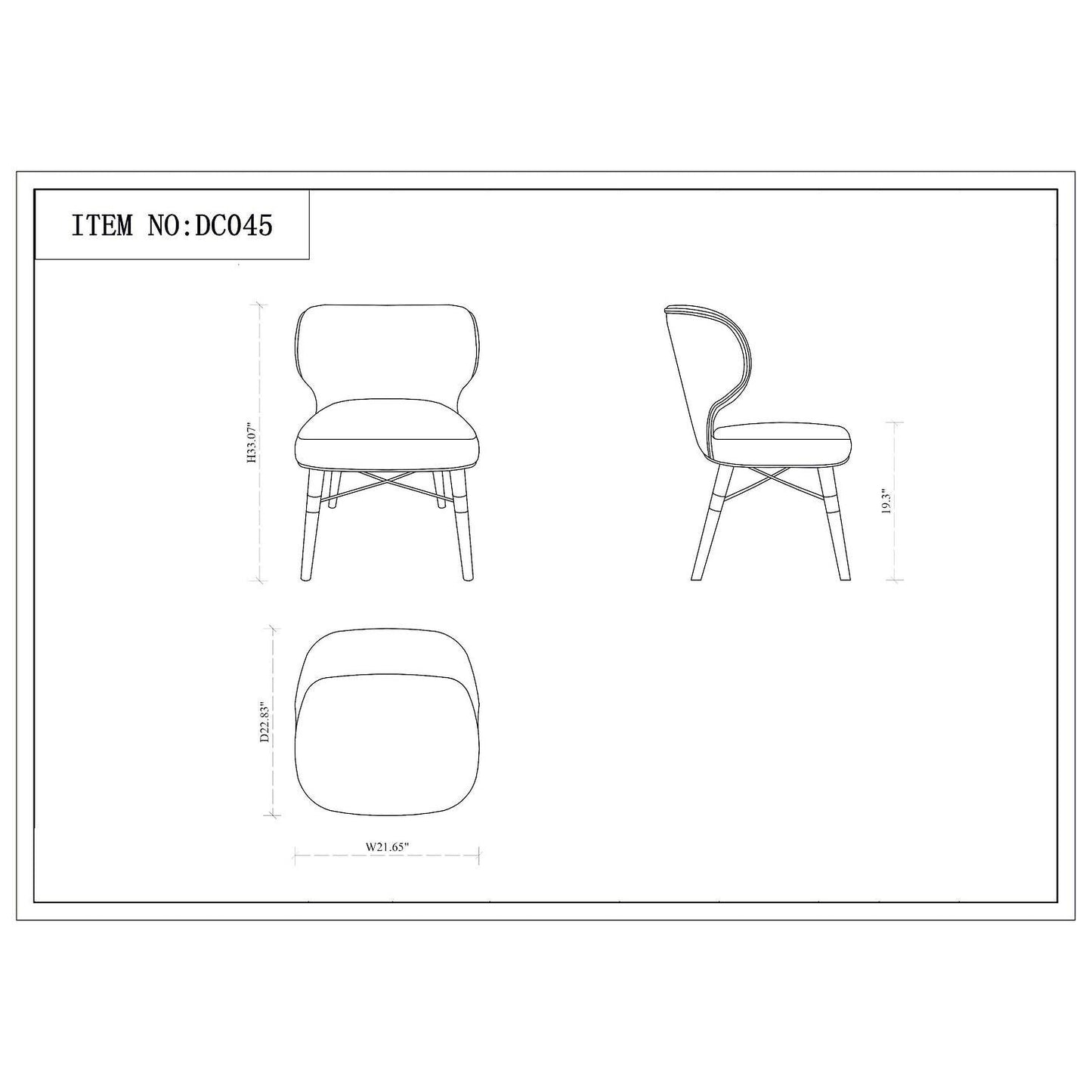 Manhattan Comfort Strine Royal Blue Velvet Dining Chairs In A Set Of 2