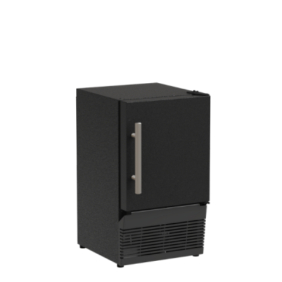 Marvel 14" Low Profile Compact Crescent Ice Machine With Black Solid Door, and Reversible Door