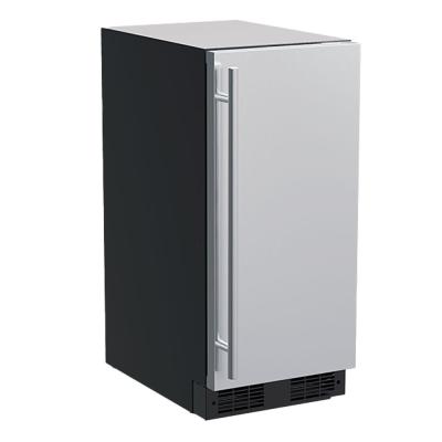 Marvel 15" Clear Ice Machine With Stainless Steel, Solid Door, and Reversible Door