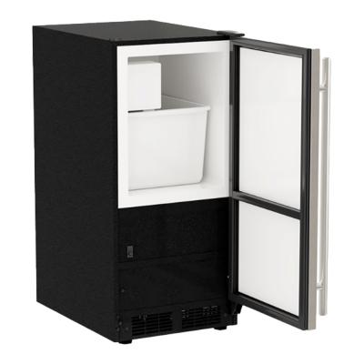 Marvel 15" Low Profile Crescent Ice Machine With Stainless Steel, Solid Door, and Reversible Door