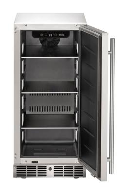 Marvel 15" Refrigerator With Stainless Steel, Solid Door, and Reversible Hinge Lock