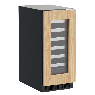 Marvel 15" Single Zone Wine Refrigerator With Panel Ready, Glass Door, Lock, and Reversible Door