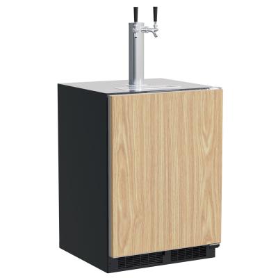 Marvel 24" Dispenser With Twin Beer & Beverage Tap, Panel Ready, Solid Door, and Reversible Door