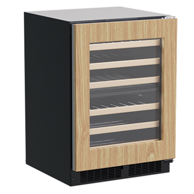 Marvel 24" Dual Zone Wine Refrigerator With Panel Ready, Glass Door, and Reversible Door