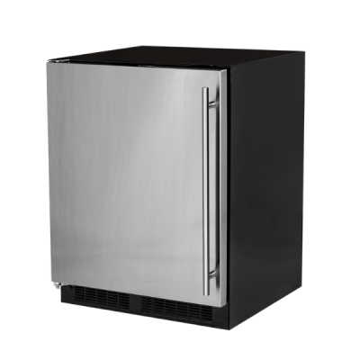 Marvel 24" Low Profile Refrigerator With Stainless Steel, Door, Lock, and Left Hinge
