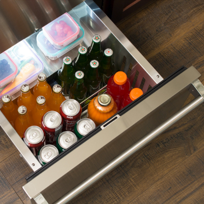 Marvel 24" Refrigerated Drawers With Stainless Steel, and Lock