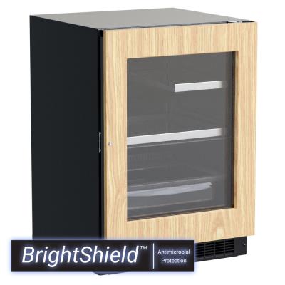 Marvel 24" Refrigerator With BrightShield, Panel Ready, Glass Door, and Reversible Door
