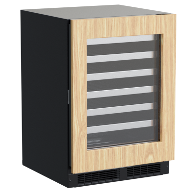 Marvel 24" Single Zone Wine Refrigerator With Panel Ready, Glass Door, Lock, and Reversible Door