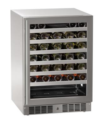 Marvel 24" Wine Refrigerator With Stainless Steel, Glass Door, and Reversible Hinge Lock