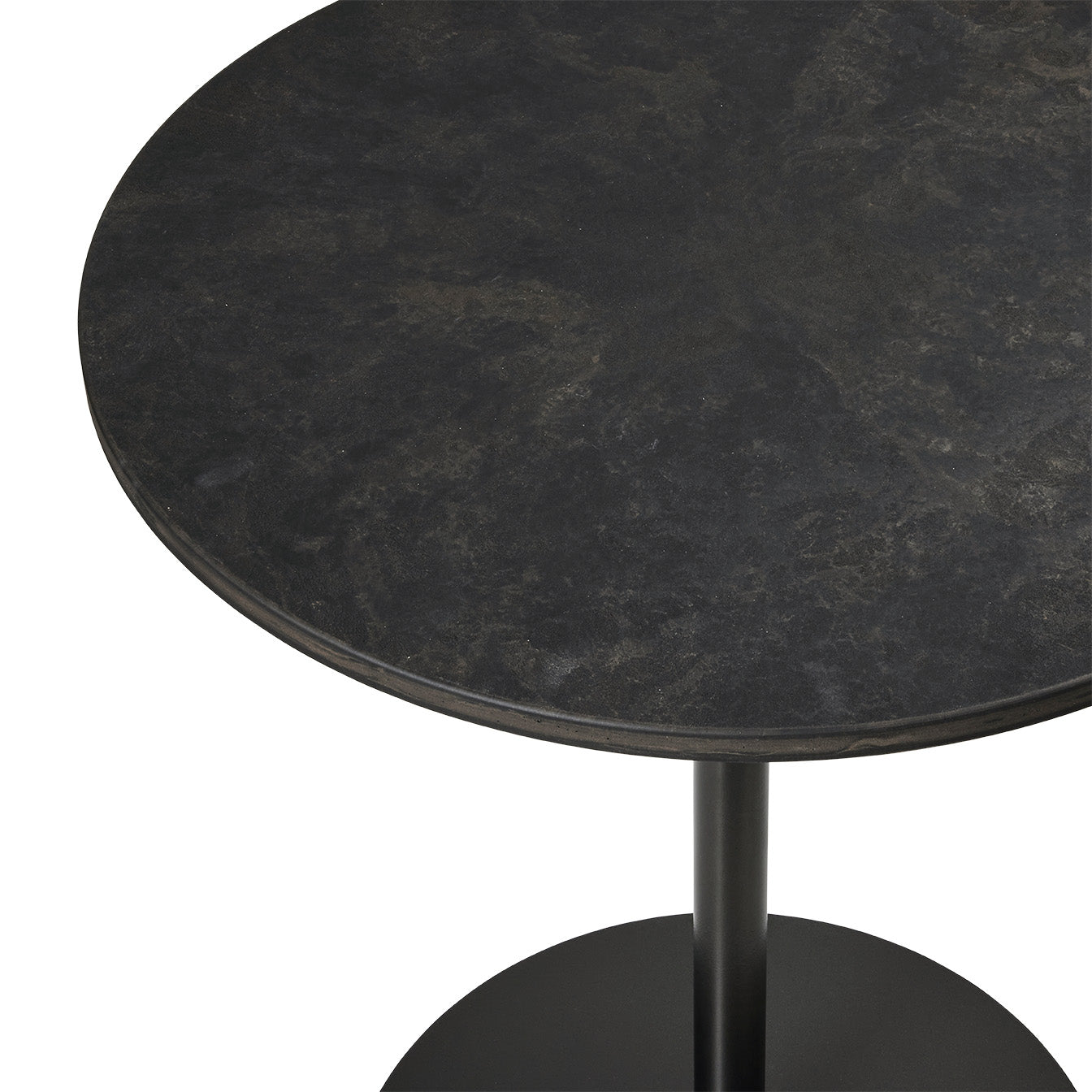 Mater Black Round Coffee Waste Café & Bar Table Top