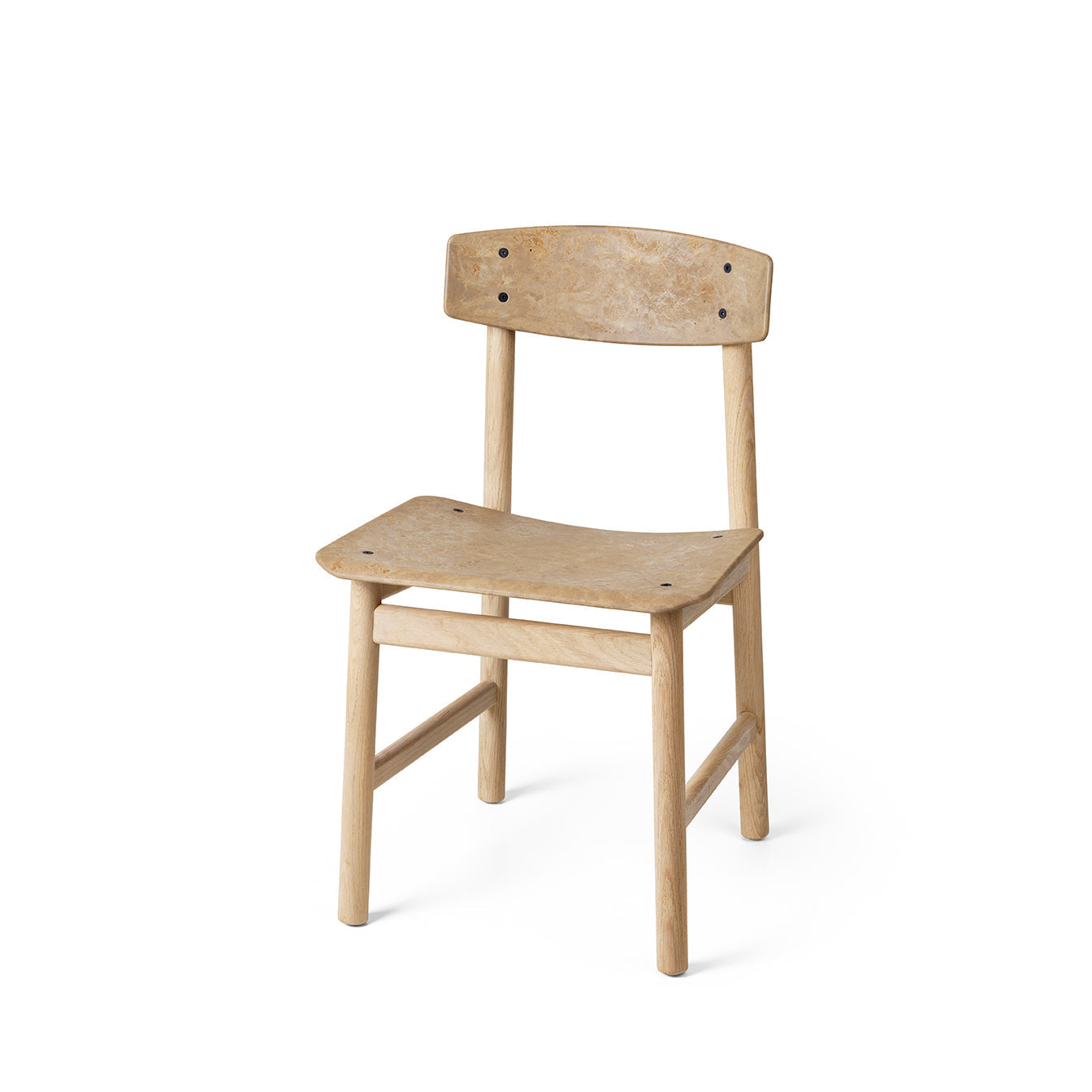 Mater Conscious Chair 3162 With Light Coffee Waste Seat and Soaped Oak Base by Børge Mogensen & Esben Klint